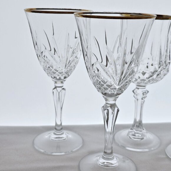 Mismatched Elegant Party Wine Glasses 4pc toasting glassware Longchamp Salzburg - Picture 4 of 12